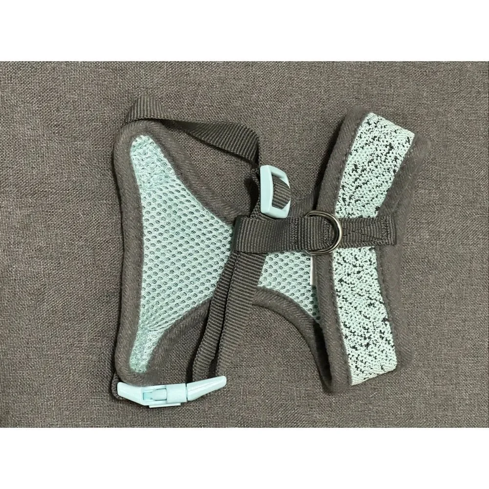Simplygo XS Dog Harness Turquoise Gray Adjustable Mesh Small Dog